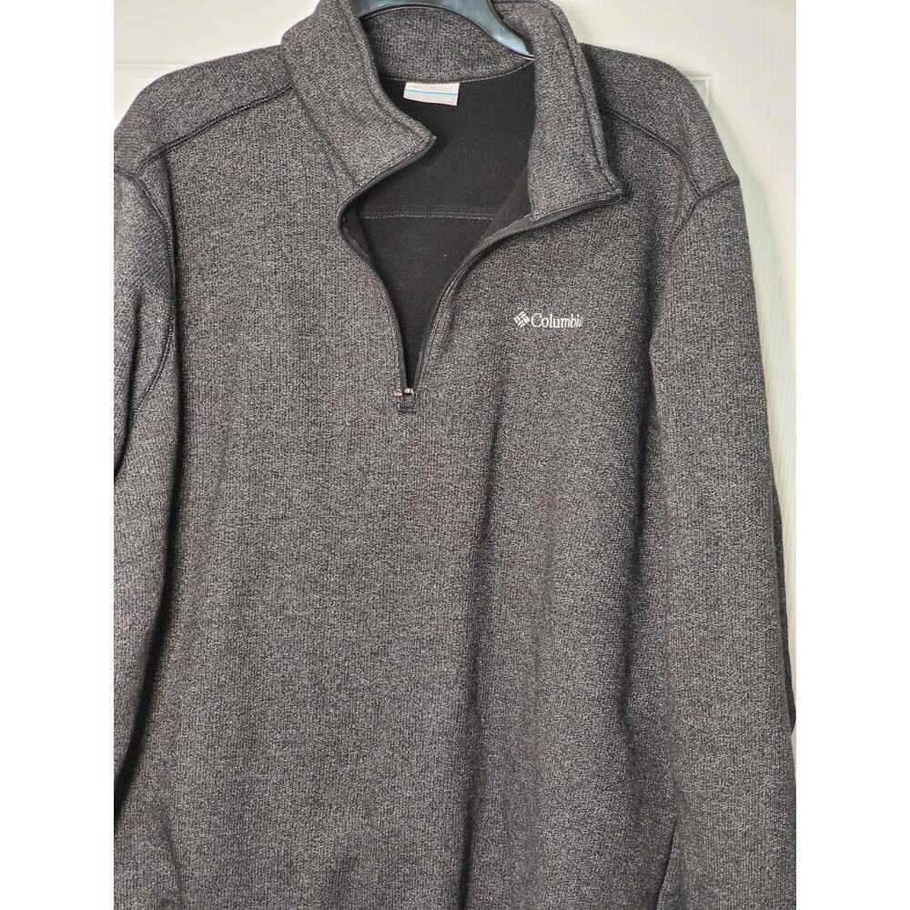 Columbia Steens Mountain Quarter-Zip Fleece Jacket XXL Gray Black Outdoor Layer - Picture 13 of 13